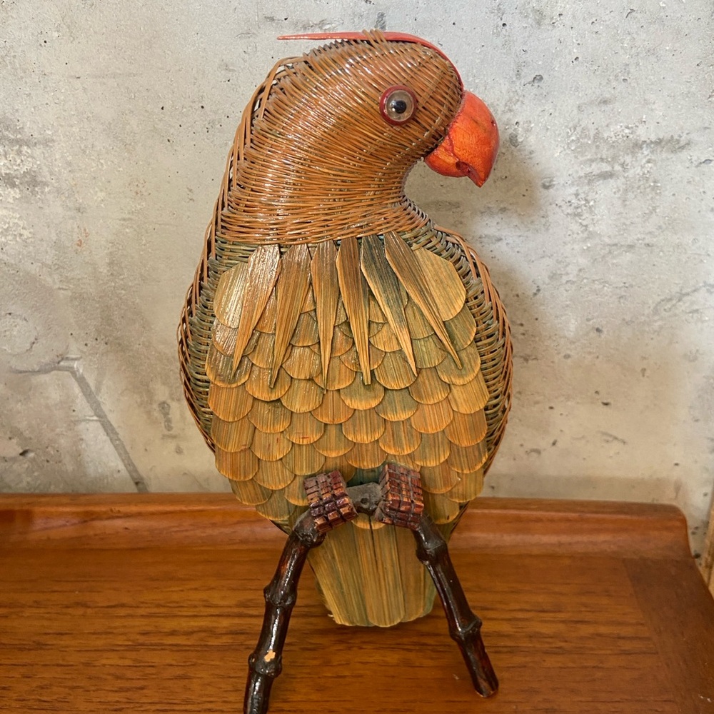 Vintage Chinese Handcrafted Parrot by Shanghai/Yu Zhang